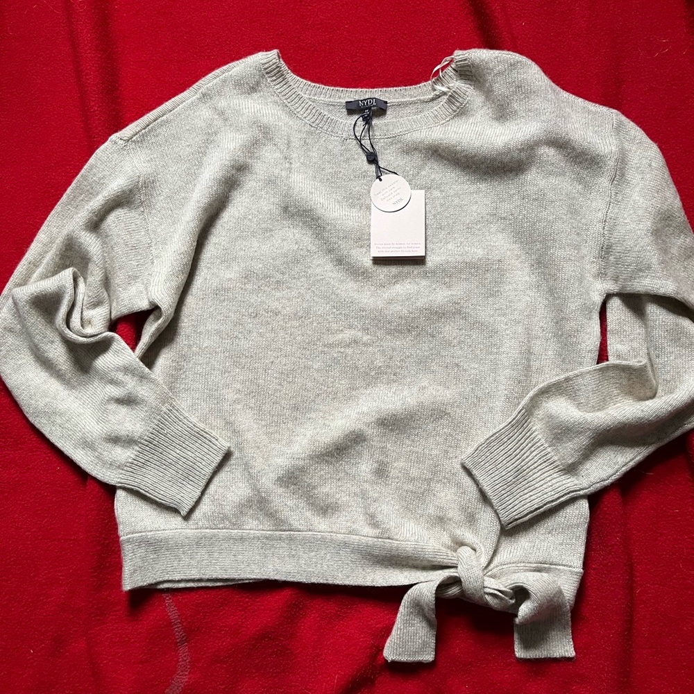 NYDJ Tie Front Pullo Sweater NWT SZ M